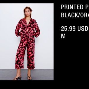 Zara shirt pajama style brand new